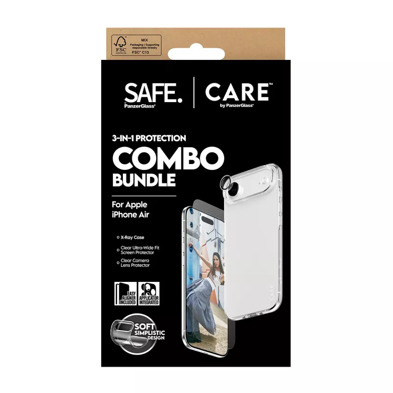 Näytönsuojakalvo + kamera- ja takakalvo yhdistelmä PanzerGlass iPhone 17 Air CR78718