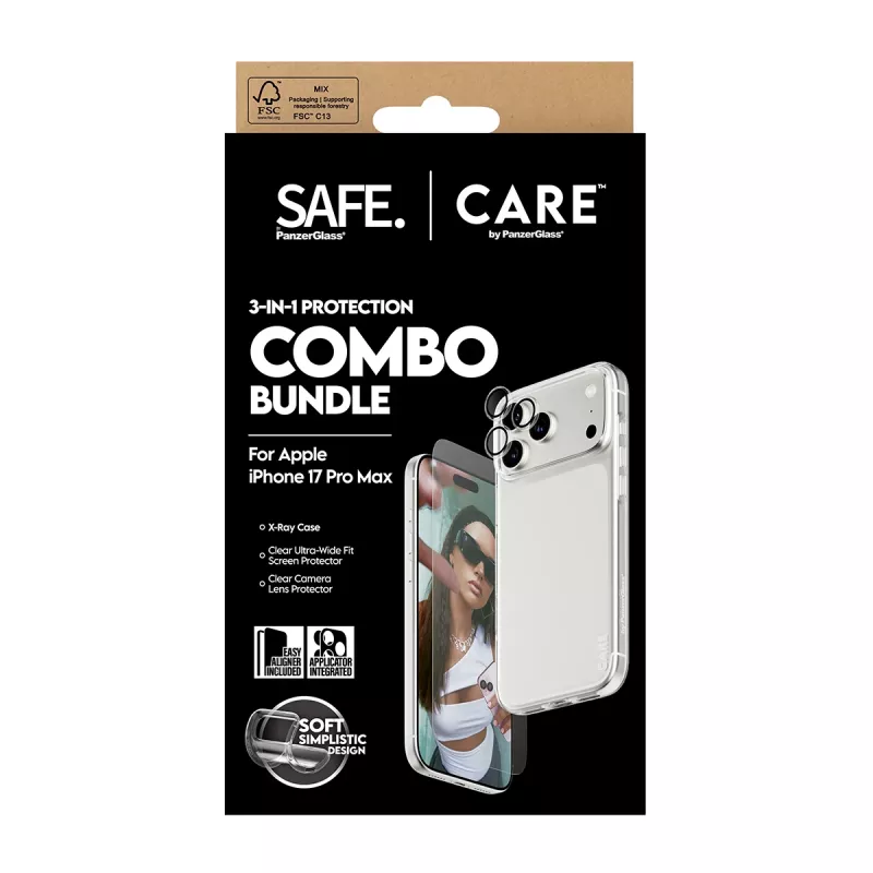 Näytönsuojaus-, kotelo- ja kameran linssinsuojaus-yhdistelmä PanzerGlass iPhone 17 Pro Max CR60725