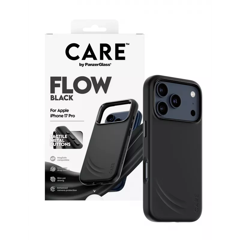 Suojakotelo PanzerGlass CARE by Feature FLOW Case musta MagSafe iPhone 17 Pro