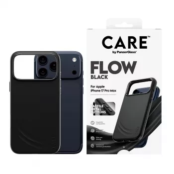 Suojakotelo PanzerGlass CARE by Feature FLOW iPhone 17 Pro Max, kotelo, musta, MagSafe-yhteensopiva