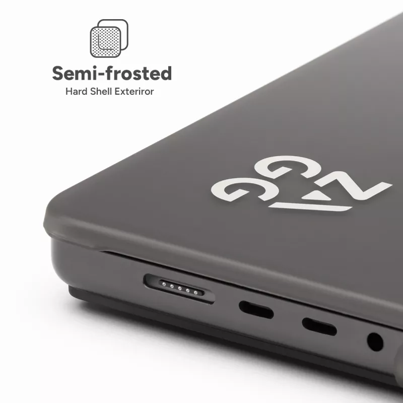 Kovakuorikotelo Zagg MacBook Air 13 (M3/M2) – Smoke, istuva suojakotelo