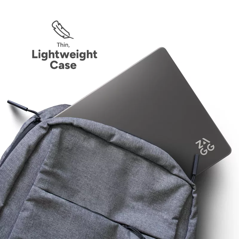 Kovakuorikotelo Zagg MacBook Air 13 (M3/M2) – Smoke, istuva suojakotelo