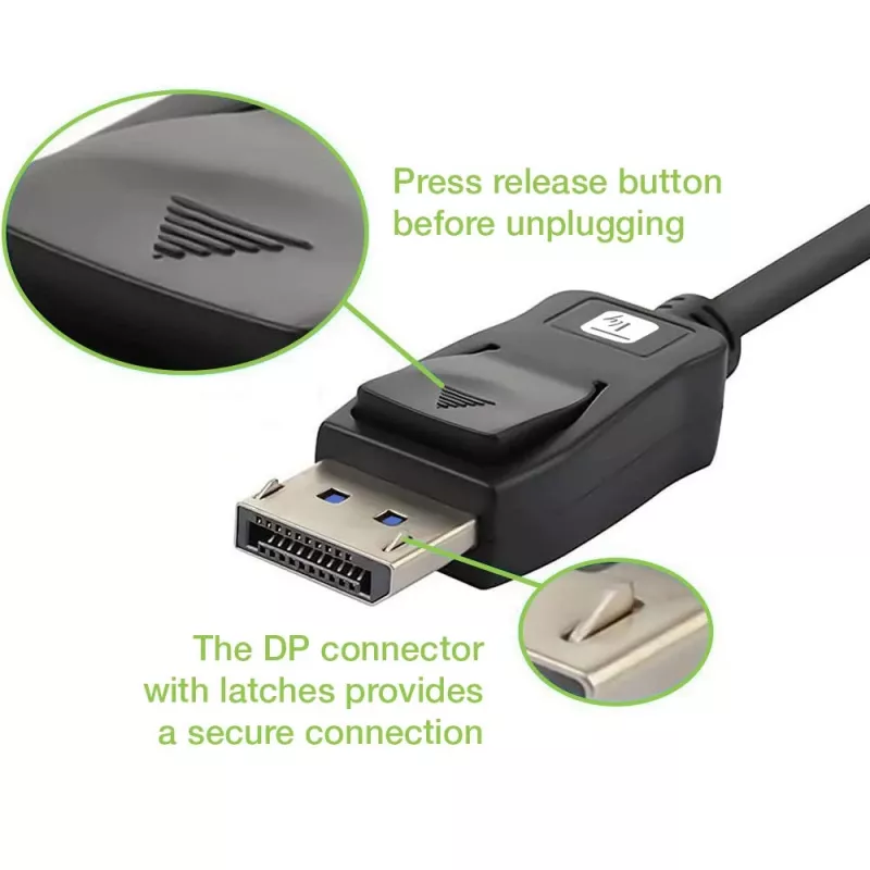 DisplayPort-kaapeli Techly ICOC-DSP-A21-020 2 m musta