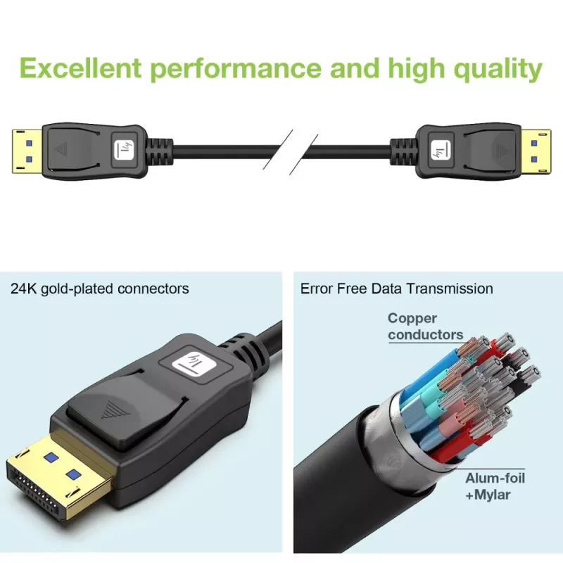 DisplayPort-kaapeli Techly ICOC-DSP-A21-020 2 m musta