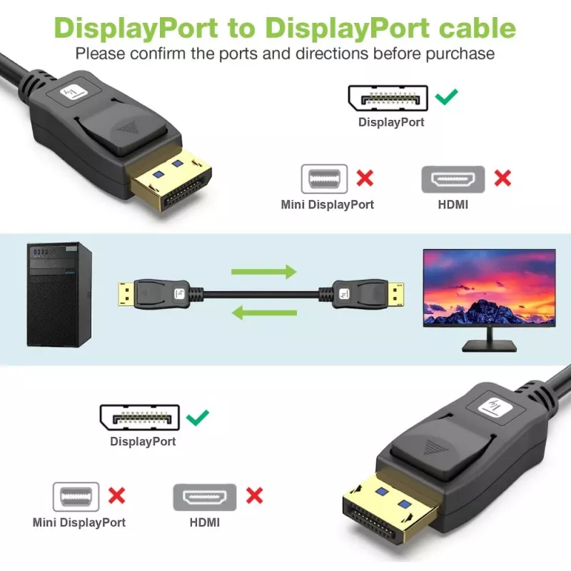 DisplayPort-kaapeli Techly ICOC-DSP-A21-020 2 m musta