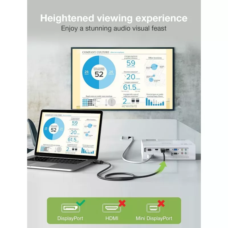 DisplayPort-kaapeli Techly ICOC-DSP-A21-020 2 m musta