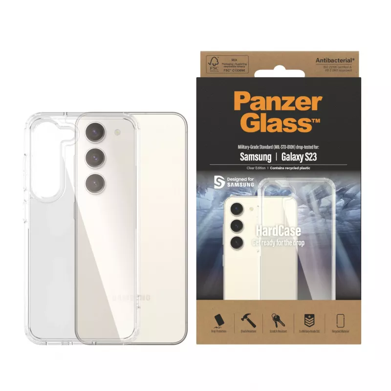 PanzerGlass ® HardCase läpinäkyvä Samsung Galaxy S23, kuori, Samsung, Samsung - Galaxy S23, läpinäkyvä