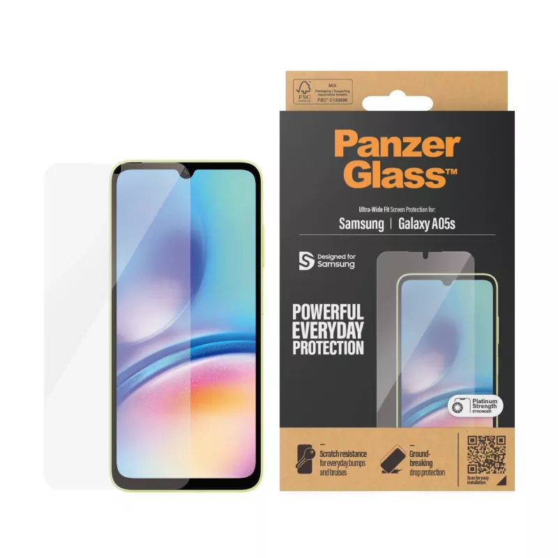 Näytönsuojakalvo PanzerGlass 7343 Samsung Galaxy A05S antibakteerinen naarmuuntumaton