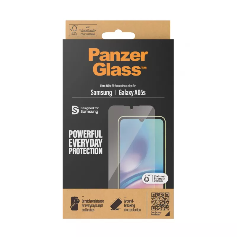 Näytönsuojakalvo PanzerGlass 7343 Samsung Galaxy A05S antibakteerinen naarmuuntumaton