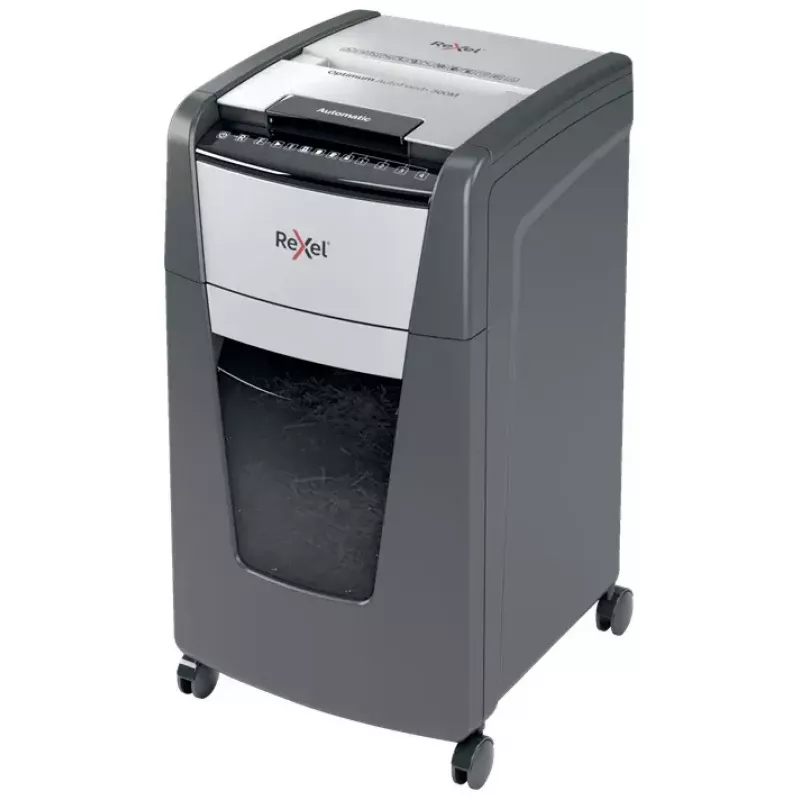 Rexel Optimum Auto+ 300M paperisilppuri mikrosilppu 55 dB 23 cm musta, harmaa