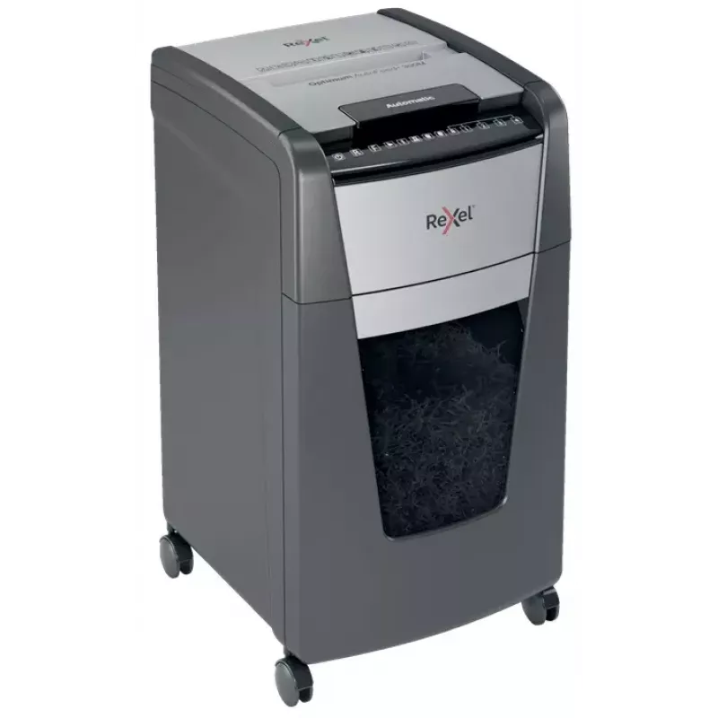 Rexel Optimum Auto+ 300M paperisilppuri mikrosilppu 55 dB 23 cm musta, harmaa