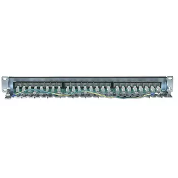 Intellinet patch-paneeli, Cat6, FTP, 24-porttinen, 1U, suojattu, 90° Top-Entry LSA-listat, musta