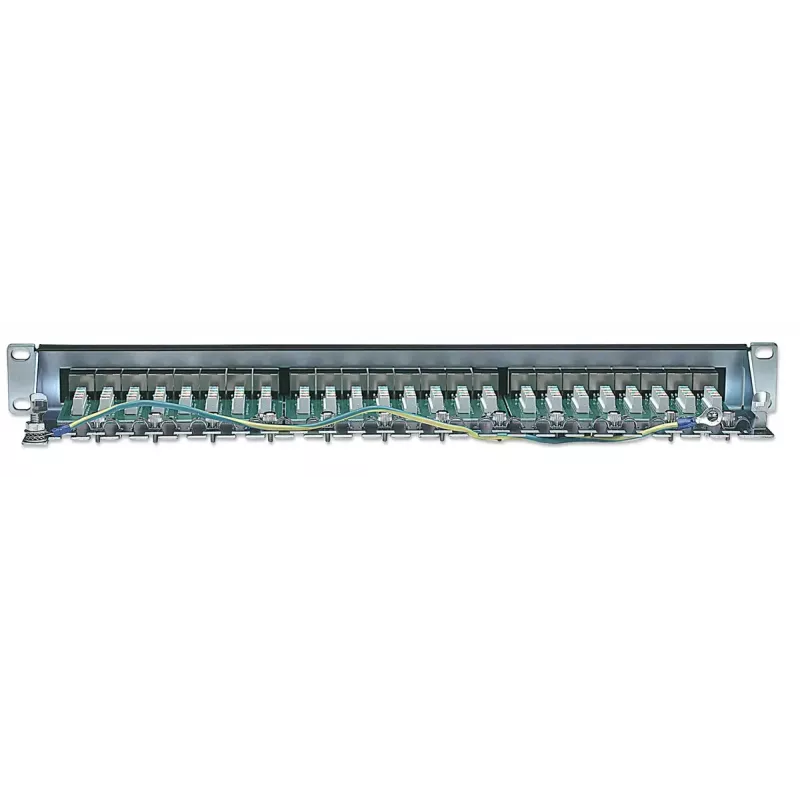 Intellinet patch-paneeli, Cat6, FTP, 24-porttinen, 1U, suojattu, 90° Top-Entry LSA-listat, musta