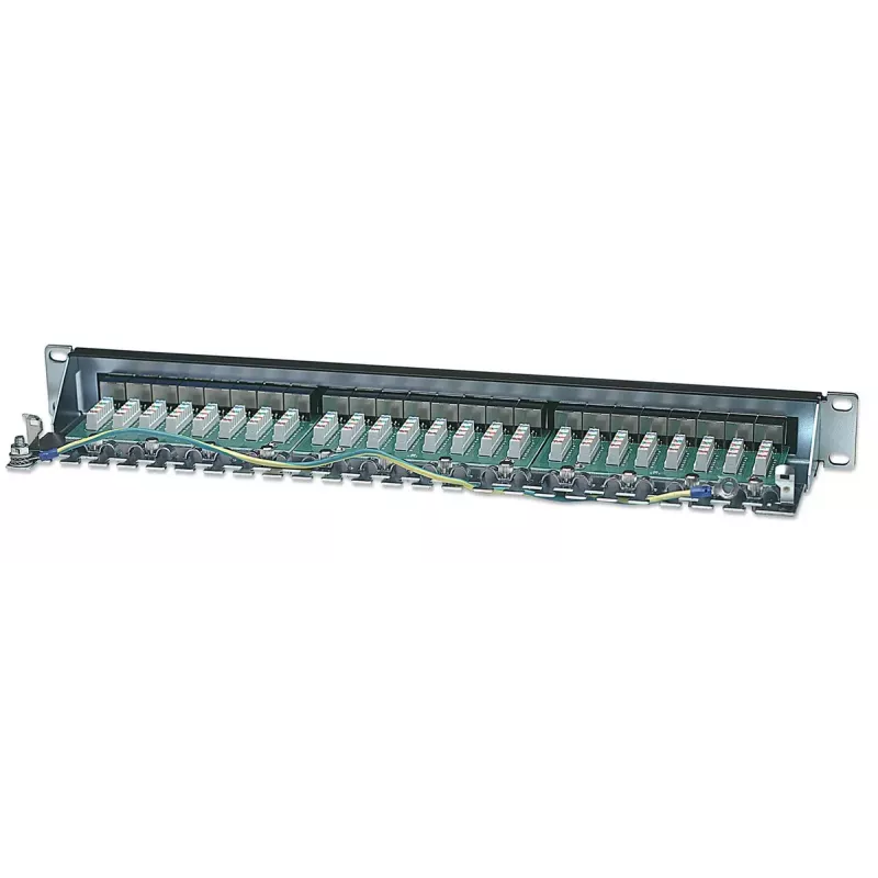 Intellinet patch-paneeli, Cat6, FTP, 24-porttinen, 1U, suojattu, 90° Top-Entry LSA-listat, musta