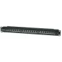 Intellinet patch-paneeli, Cat6, FTP, 24-porttinen, 1U, suojattu, 90° Top-Entry LSA-listat, musta