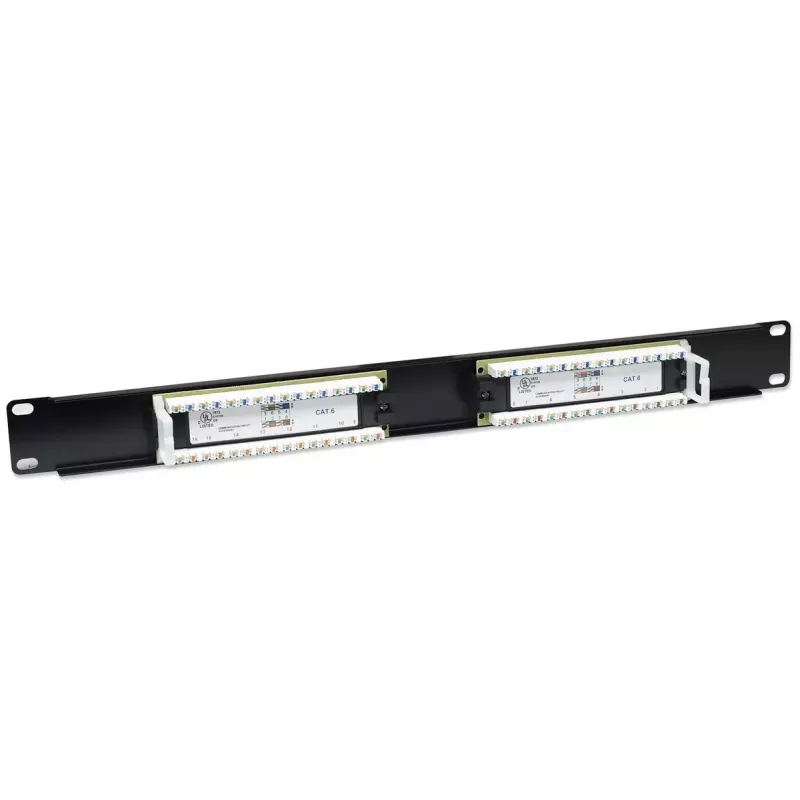Intellinet patch-paneeli, Cat6, UTP, 16-porttinen, 1U, musta
