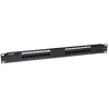 Intellinet patch-paneeli, Cat6, UTP, 16-porttinen, 1U, musta