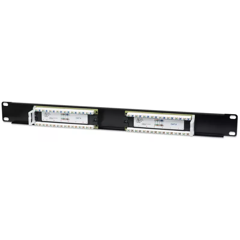 Intellinet patch-paneeli, Cat6, UTP, 16-porttinen, 1U, musta