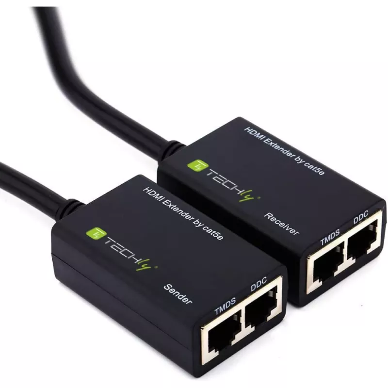 Techly vahvistin HDMI Cat 5e / 6 kompakti 30m IDATA EXT-E30D