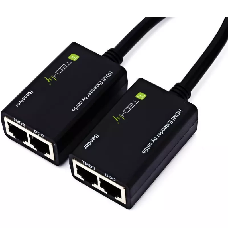 Techly vahvistin HDMI Cat 5e / 6 kompakti 30m IDATA EXT-E30D