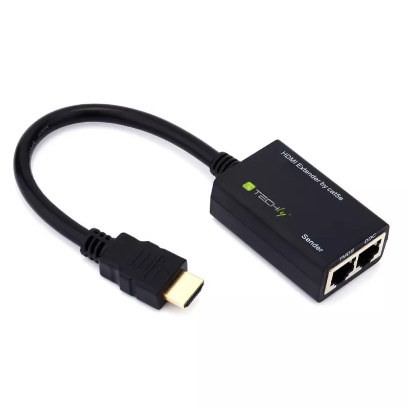 Techly vahvistin HDMI Cat 5e / 6 kompakti 30m IDATA EXT-E30D