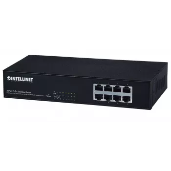 Kytkin, Intellinet 8-porttinen Fast Ethernet PoE+ -kytkin, 8 x PoE-porttia, 1,6 Gbit/s