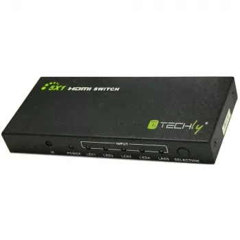 Techly 5 IN 1 OUT HDMI -kytkin kaukosäätimellä, 4Kx2K, 3D IDATA HDMI-4K51