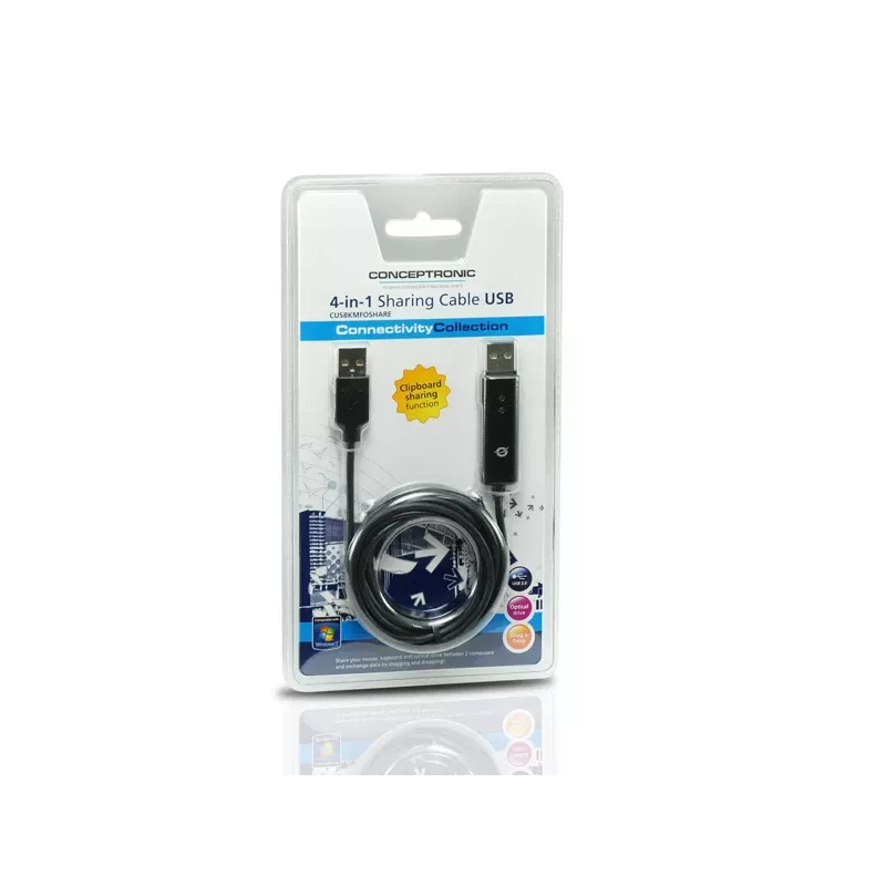 Conceptronic USB 2.0 1,8 m KVM-kaapeli musta