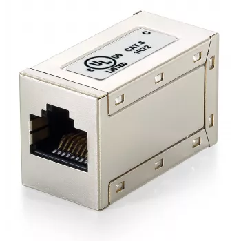Equip Cat.6 suojattu modulaarinen inline-liitin, RJ-45, RJ-45, metallinen