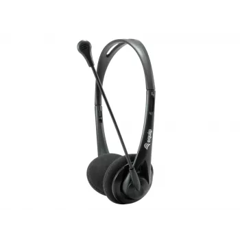 Equip Chat -kuulokemikrofoni johdollinen panta puhelut/musiikki musta