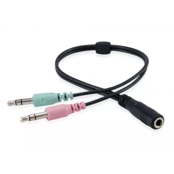 Equip Chat -kuulokemikrofoni johdollinen panta puhelut/musiikki musta