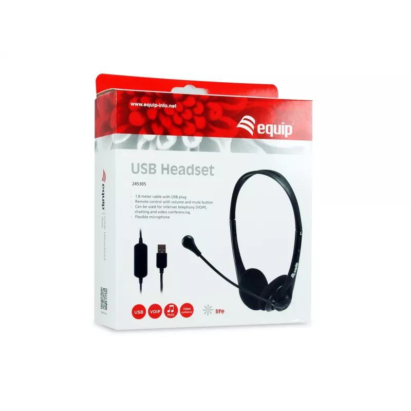 Equip USB-kuulokemikrofoni