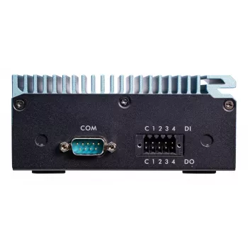 Shuttle Edge PC SPCEL02, Intel Celeron J6412, 1x HDMI, 2x 2.5G LAN, 1x COM, DIO (4x in, 4x out), 3x USB, 2x M.2, 12-24V, 24/7 jatkuva käyttö, tuuletinon, sis. VESA- ja DIN-kiskokiinnikkeen