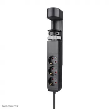 Neomounts DS22-840BL6 pöytäpistorasia puristimella ja USB-C- sekä USB-A-liitännöillä – pikalataus