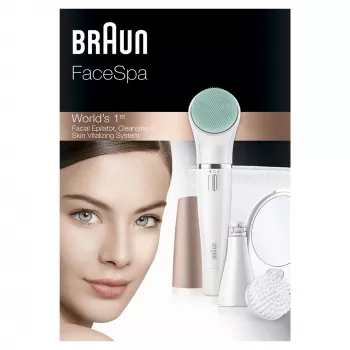 Kasvoepilaattori Braun FaceSpa 851V kulta valkoinen