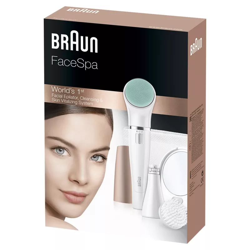 Kasvoepilaattori Braun FaceSpa 851V kulta valkoinen