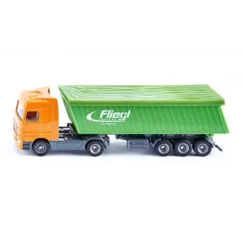 Kuorma-auto/perävaunu-malli Siku Siku Truck perävaunulla ja katolla