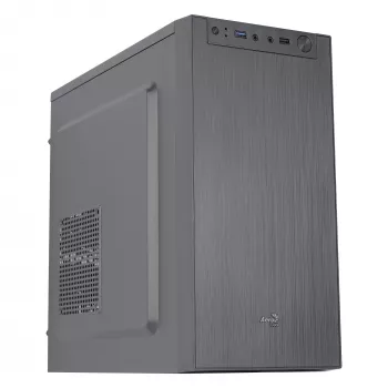Aerocool CS108BKV1 kompakti Micro ATX PC-kotelo alumiini harjattu 80 mm tuuletin musta