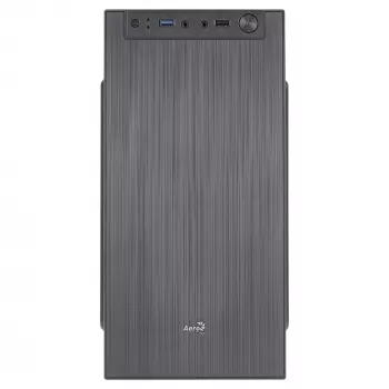 Aerocool CS108BKV1 kompakti Micro ATX PC-kotelo alumiini harjattu 80 mm tuuletin musta