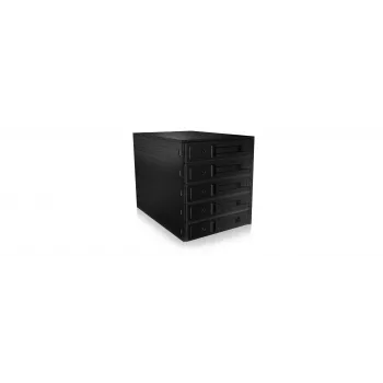 ICY BOX - IB-565SSK - taustalevy, 5x SATA 3,5 HDD 3x 5,25 paikkaan, Hot Swap, kehyksetön - musta