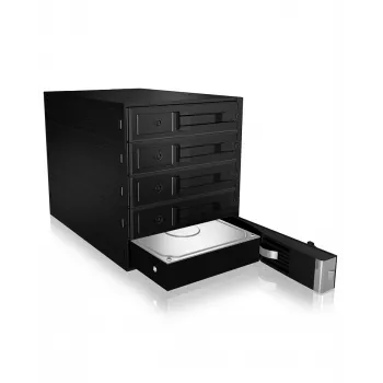 ICY BOX - IB-565SSK - taustalevy, 5x SATA 3,5 HDD 3x 5,25 paikkaan, Hot Swap, kehyksetön - musta