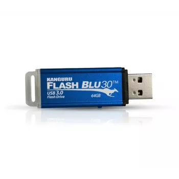 Kanguru FlashBlu30 SuperSpeed USB3.0 16 GB | turvallinen USB-muistitikku | fyysinen kirjoitussuojakytkin | yhteensopiva Windows ”Ready Boost” kanssa