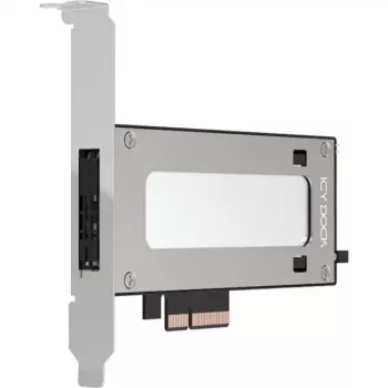 PCIe NVMe M.2 -sovitinkortti Icy Dock MB840M5P-B, musta/hopea