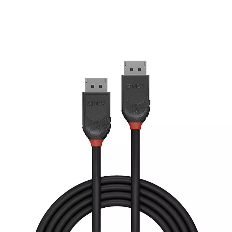 Lindy 1m DisplayPort 1.2 -kaapeli, Black Line