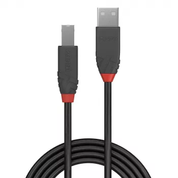 Lindy 1m USB 2.0 Type-A - Type-B -kaapeli, Anthra Line