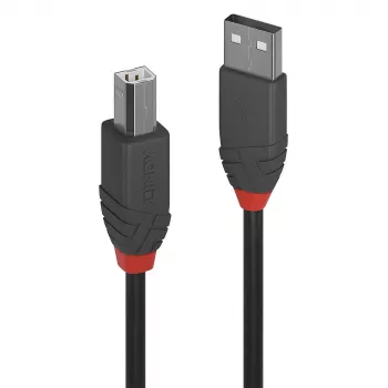 Lindy 5m USB 2.0 Type-A - Type-B -kaapeli, Anthra Line
