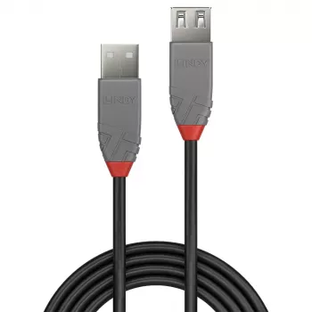 Lindy 0,2m USB 2.0 Type-A -jatkokaapeli, Anthra Line