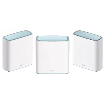 D-Link EAGLE PRO AI AX3200 Mesh-järjestelmä (3 kpl:n pakkaus), valkoinen, sisäinen, Mesh-järjestelmä, virta, tila, 740 m², Dualband (2,4 GHz / 5 GHz)