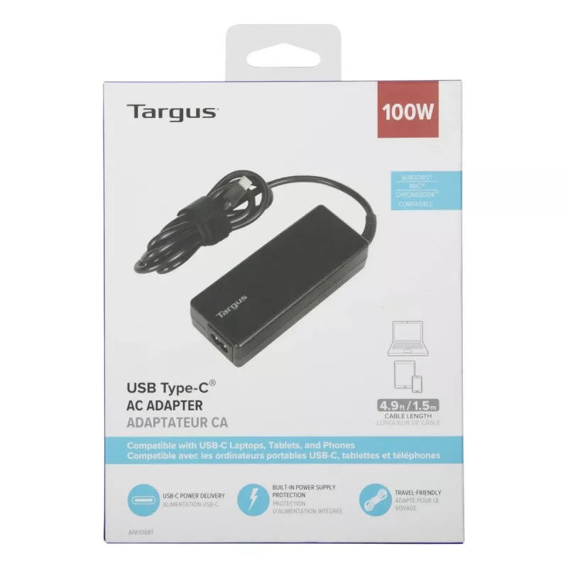 Targus APA108EU virtalähde/laturi sisäkäyttöön 100 W musta