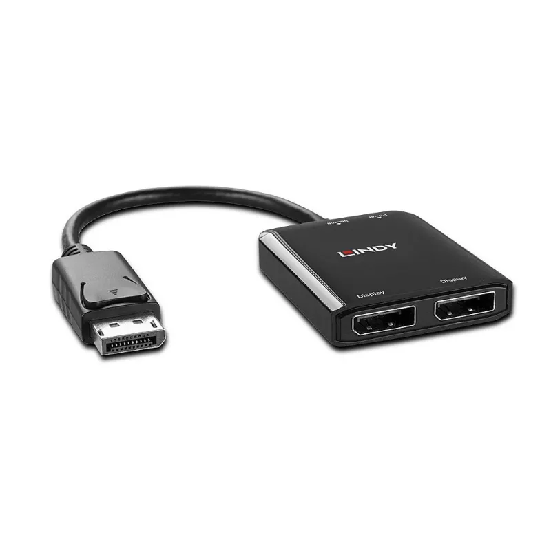 Lindy 38430 USB-keskitin DisplayPort 21600 Mbit/s musta